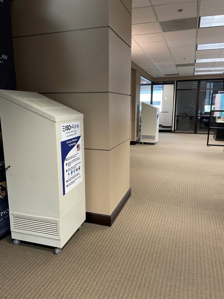 Two ISO-Aire purifiers in office