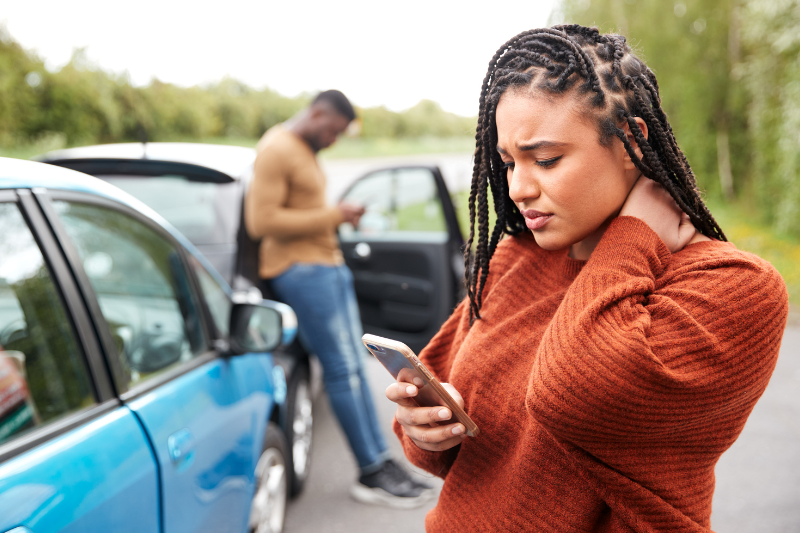 woman-back-neck-injury-car-accident personal injury case