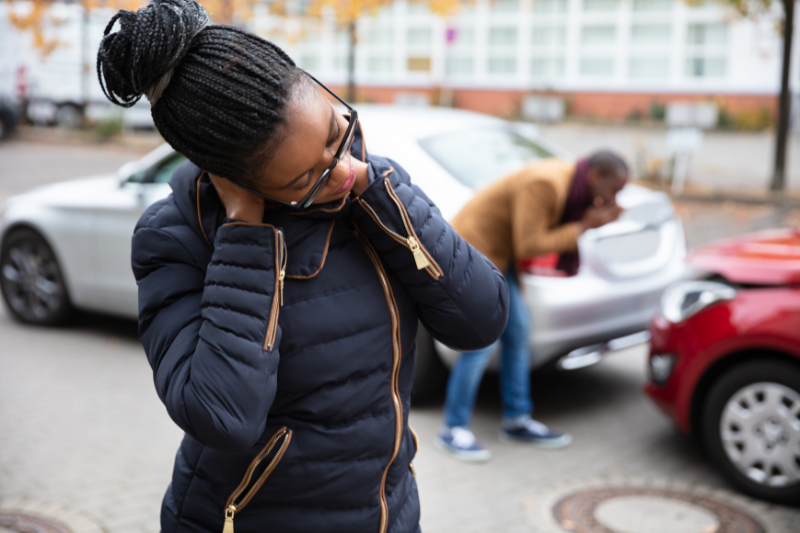 women back neck injury car accident